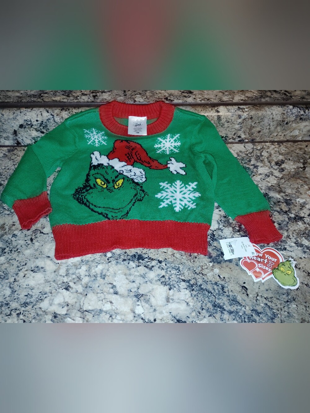 Nwt Dr. Seuss / The Grinch (Licensed) Sweater Christmas Baby/Toddler 18m